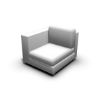 1er Sofa left hand for your 3d room design