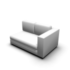 2er Sofa right hand for your 3d room design