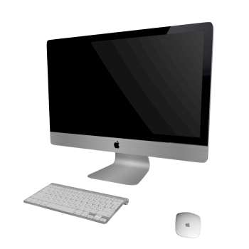 27" iMac mit Tastatur und Maus von Apple