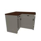Base cabinet, corner unit for your 3d room design