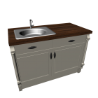 Base cabinet with sink
