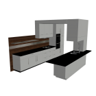 Built-in kitchen + parts for your 3d room design