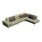 Corner couch for your 3d room design