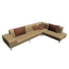 Corner couch for your 3d room design
