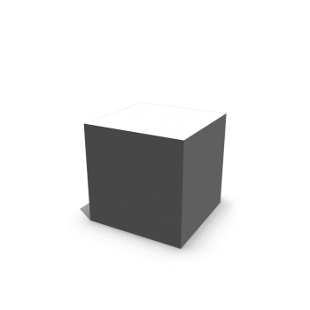 Cube white with glossy surface