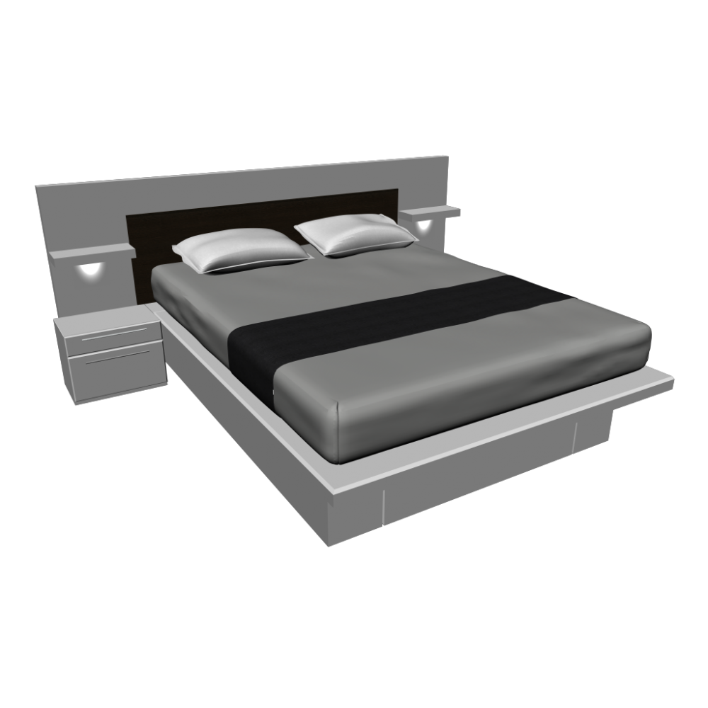Double bed - Design and Decorate Your Room in 3D