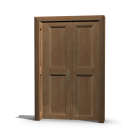 Wooden double door for your 3d room design