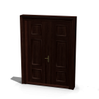 Wooden double door