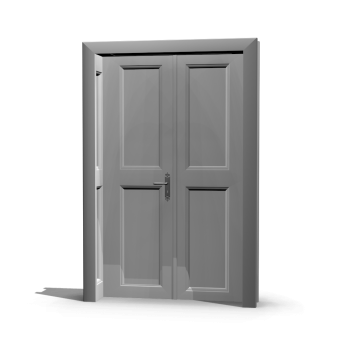 Wooden double door