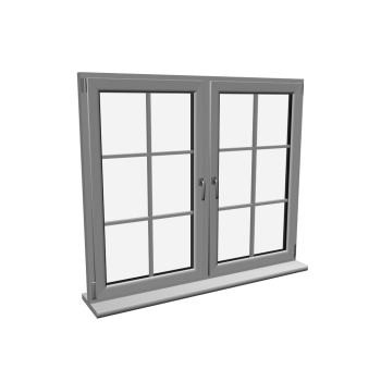 Double window with glazing bar