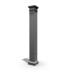 F - square column with panels for your 3d room design