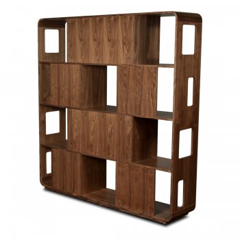 Swift Walnut Shelving Unit (L) by Fashion For Home