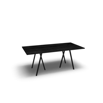 Loop Stand Tisch, 180, schwarz test von HAY