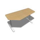 BEKANT Table top 160 x 80 + Underframe, birch veneer by IKEA