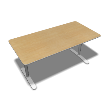 BEKANT Tischplatte 160 x 80 + Untergestell, Birkenfurnier von IKEA