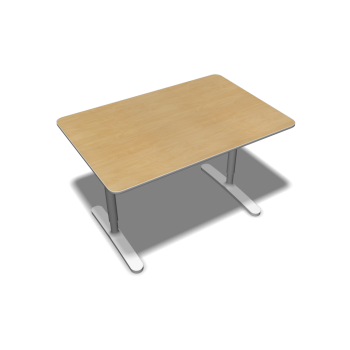 BEKANT Table top 120x80 + Underframe, birch veneer by IKEA