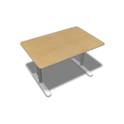 BEKANT Table top 120x80 + Underframe, birch veneer by IKEA
