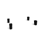  BESTÅ Bein, quadratisch, schwarz für die 3D Raumplanung