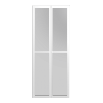 BILLY OLSBO Glass door, white 2x by IKEA