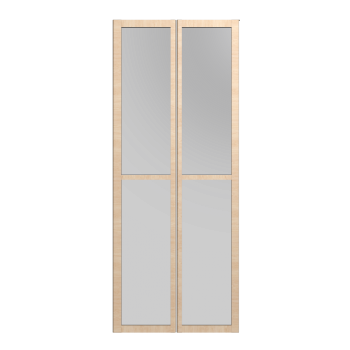 BILLY OLSBO Glass door, birch veneer 2x by IKEA