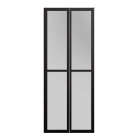 BILLY OLSBO Glass door, black brown 2x by IKEA