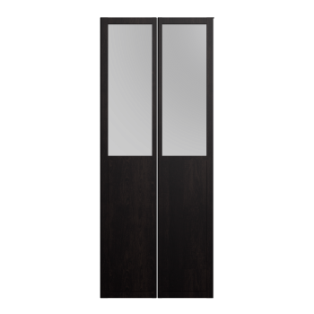 BILLY OLSBO Panel/glass door, black brown 2x by IKEA