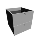 EXPEDIT Einsatz mit 2 Schubladen, weiß für die 3D Raumplanung