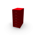 HELMER Drawer unit on casters, red for your 3d room design