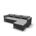 KARLSTAD Two-seat sofa and chaise longue for your 3d room design