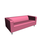 KLIPPAN Loveseat, Granån pink for your 3d room design