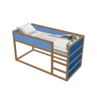 KURA Umbaufähiges Bett für die 3D Raumplanung