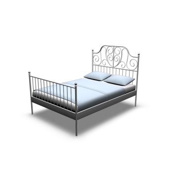 LEIRVIK Bed frame with slatted bed base by IKEA