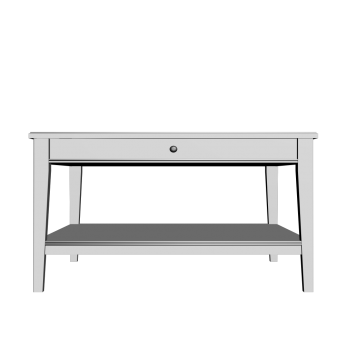 LIATORP Coffee table, white, glass by IKEA
