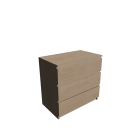 MALM 3 drawer chest, birch veneer for your 3d room design