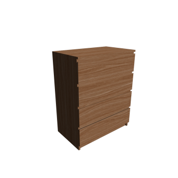 MALM 4-drawer chest, oak veneer by IKEA