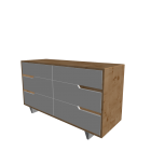 MANDAL 6-drawer dresser, birch, white by IKEA