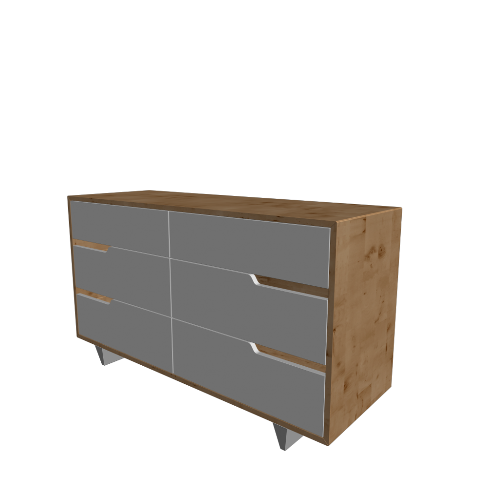 Mandal 6 Drawer Dresser Birch White Design And Decorate Your