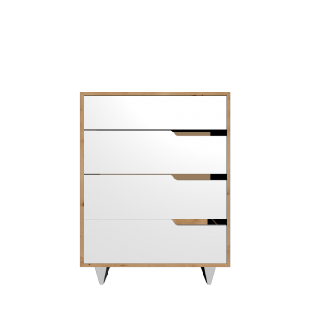 MANDAL 4-drawer dresser, birch, white by IKEA