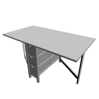 NORDEN Gateleg table, white for your 3d room design