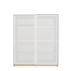 PAX Kleiderschrank mit Schiebetüren, Birkenachbildung, Lyngdal Glas von IKEA