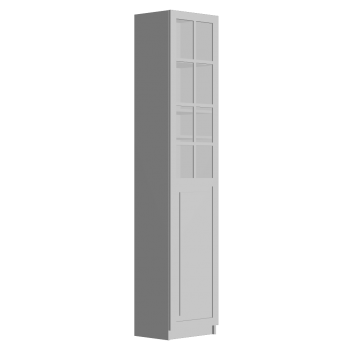 PAX Kleiderschrank mit Tür, weiß, Birkeland Glas von IKEA