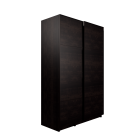 PAX Wardrobe with sliding doors, black-brown, Malm black-brown by IKEA