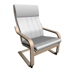 POÄNG Chair, birch veneer, Alme natural for your 3d room design