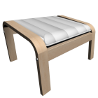 POÄNG Footstool, birch veneer, Alme natural for your 3d room design