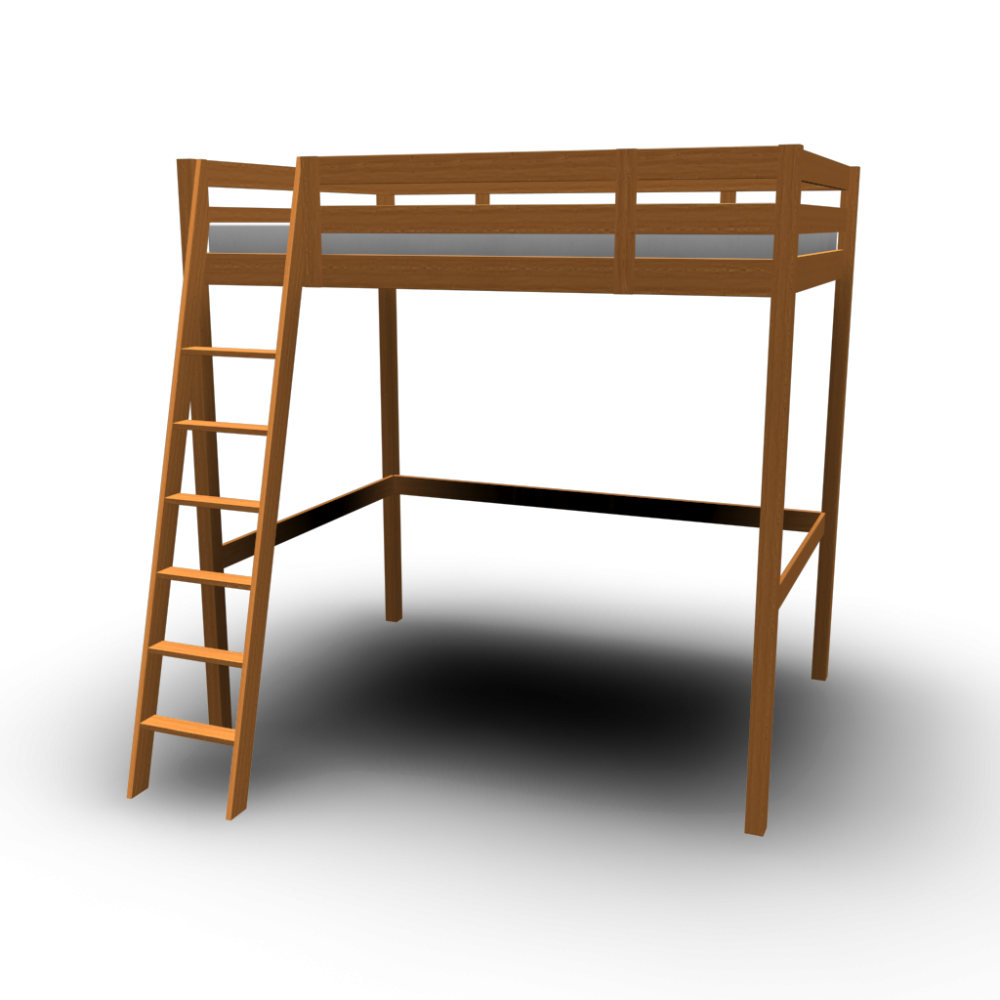 ikea wood loft bed