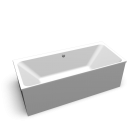 myDay Bath tub 1800 x 800 mm with pre-drilled holes for overflow on the wall side by Keramag Design