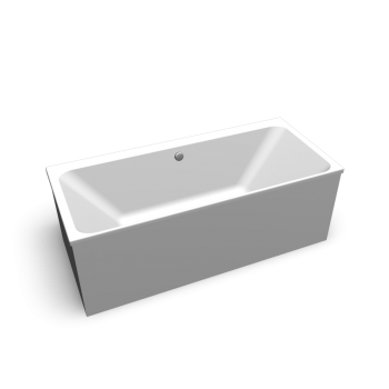 myDay Bath tub 1700 x 750 mm with pre-drilled holes for overflow on the wall side by Keramag Design