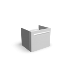 myDay Waschtischunterschrank 495x405x410 mm, Korpus/Front: Weiß Hochglanz für die 3D Raumplanung
