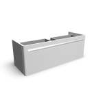 myDay Waschtischunterschrank 1160x405x410 mm, Korpus/Front: Weiß Hochglanz für die 3D Raumplanung