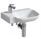myDay Handwaschbecken 400x280 mm, ohne Überlauf, mit Hahnloch links von Keramag Design